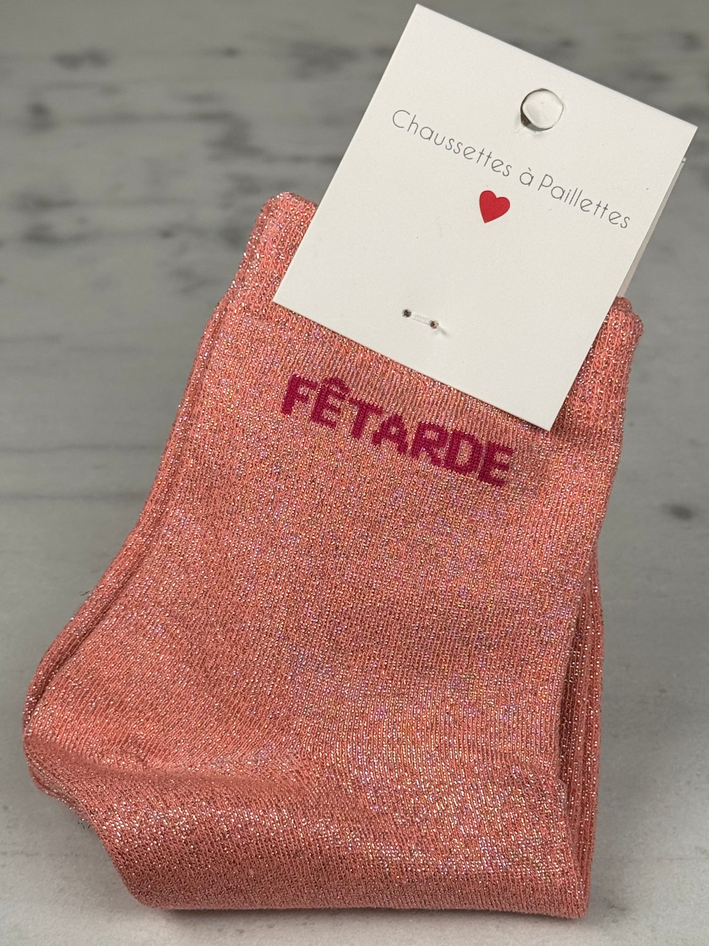 Chaussette « Fêtarde » rose