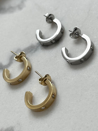 Boucles d'oreilles créole brillante