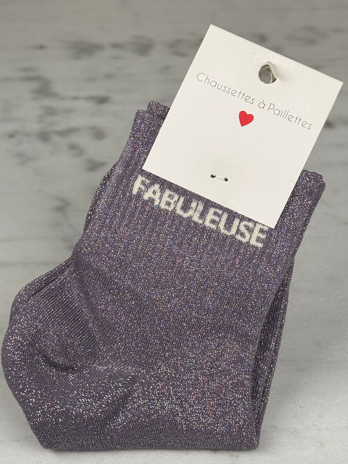 Chaussette « Fabuleuse » violette