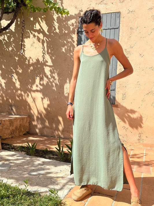 Robe Kaki foncé fluide