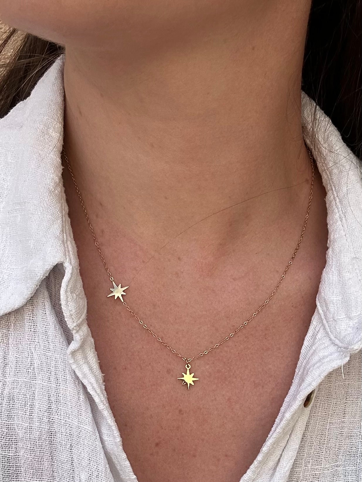 Collier Étoile filante doré