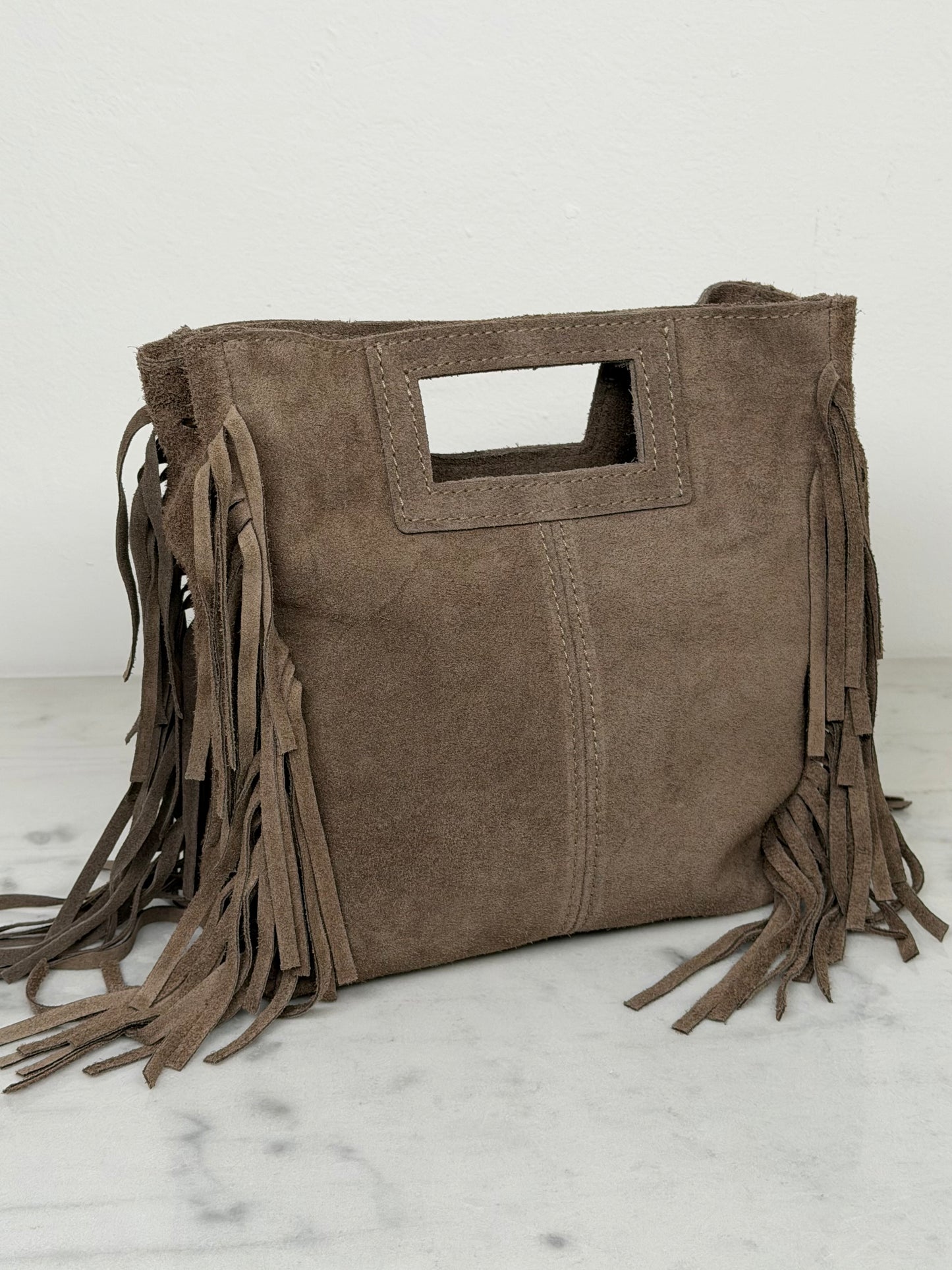 Sac Cuir Daim Taupe