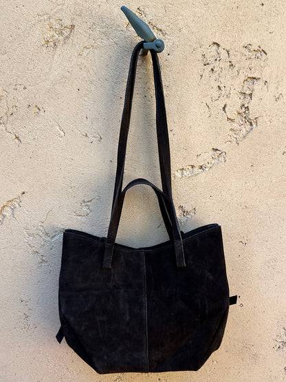Sac daim cuir Chocolat