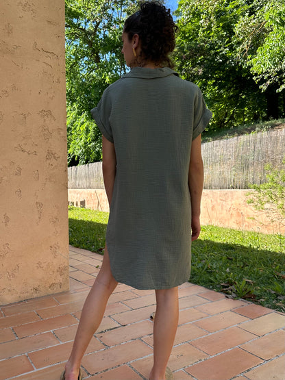 Robe Chemise Kaki