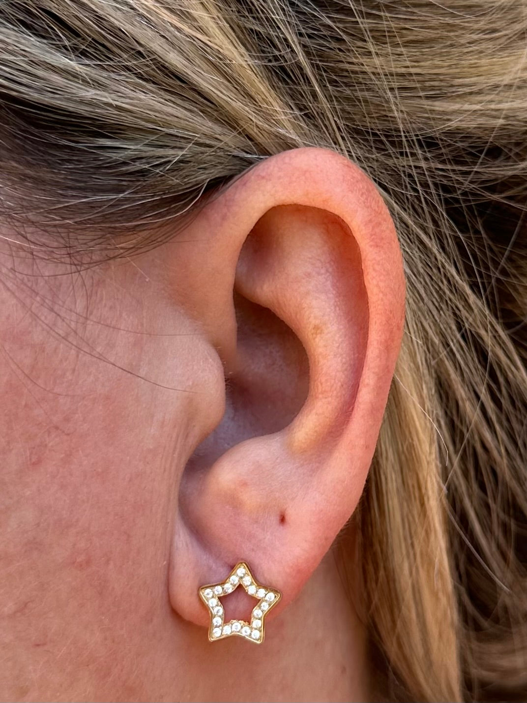 Boucles d'oreilles Étoile brillante doré