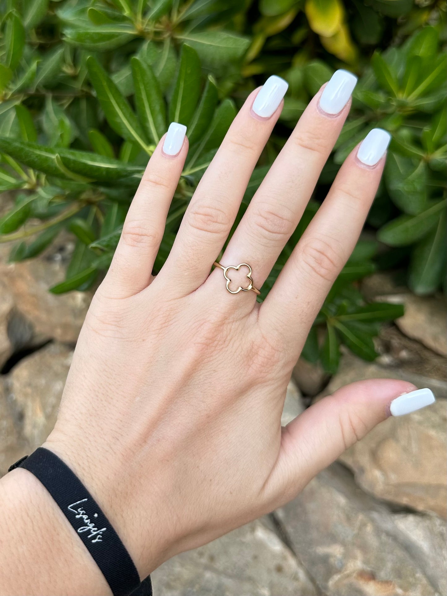 Bague Trèfle doré