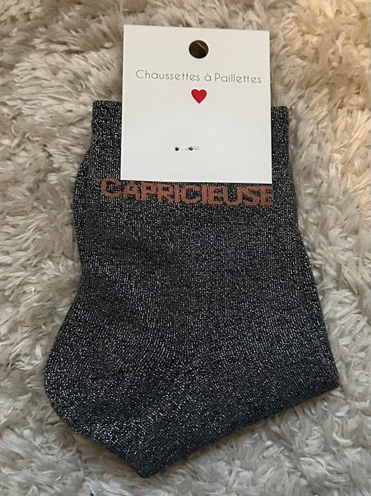 Chaussette « Capricieuse » brillante