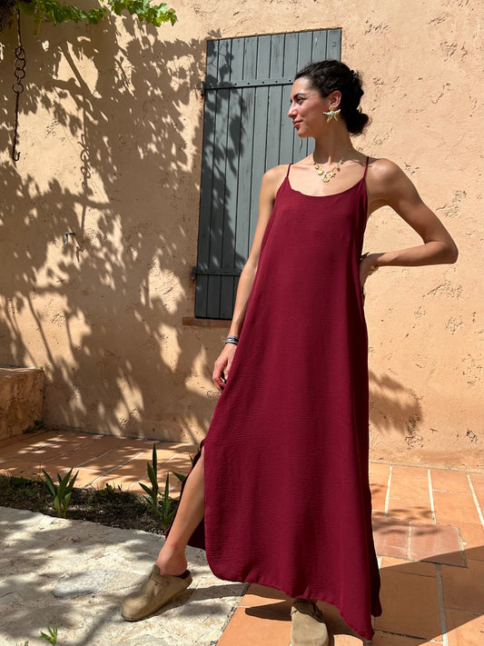 Robe Bordeaux fluide