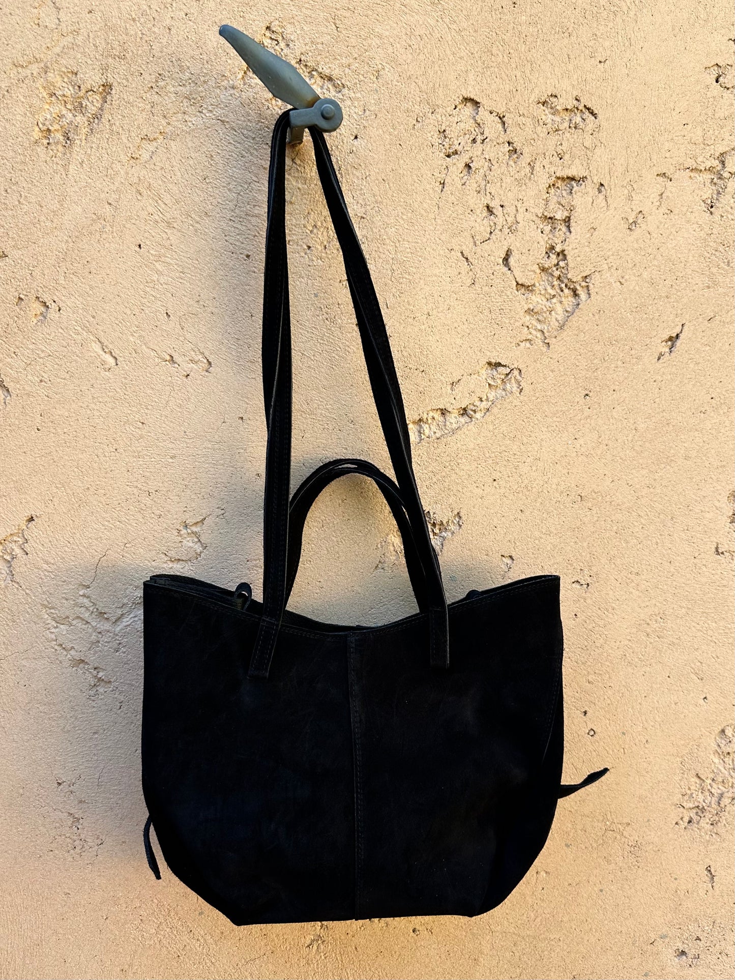 Sac daim cuir Noir
