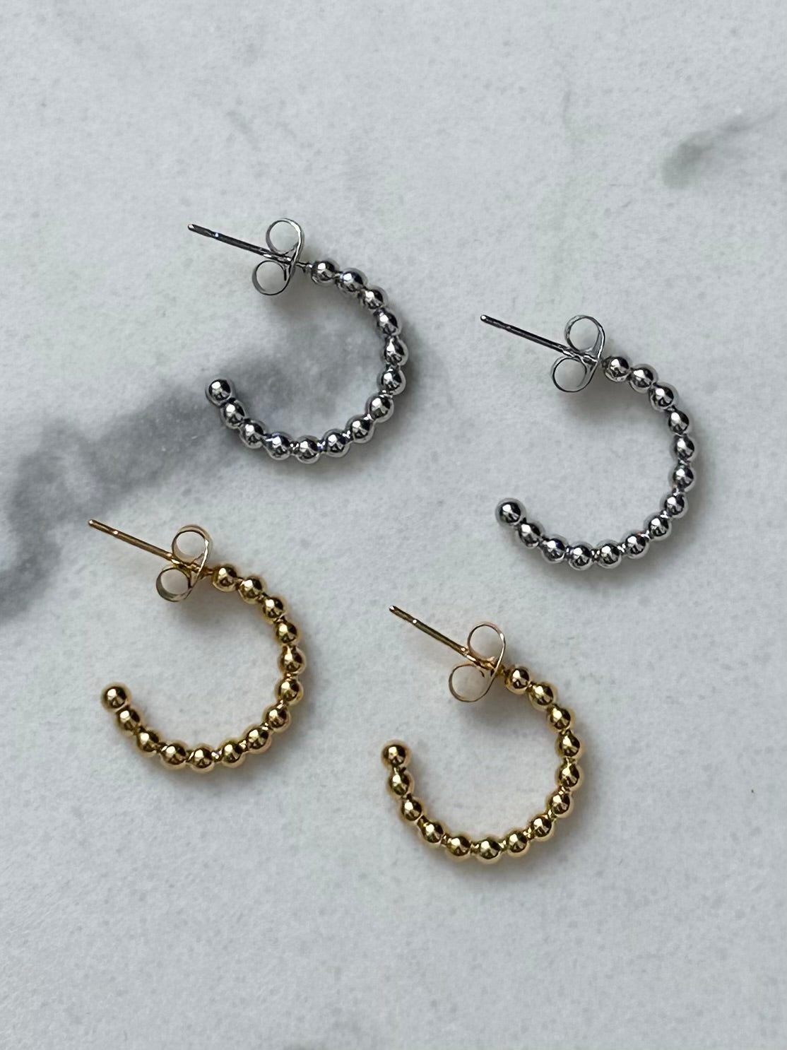 Boucles d'oreilles créole perle