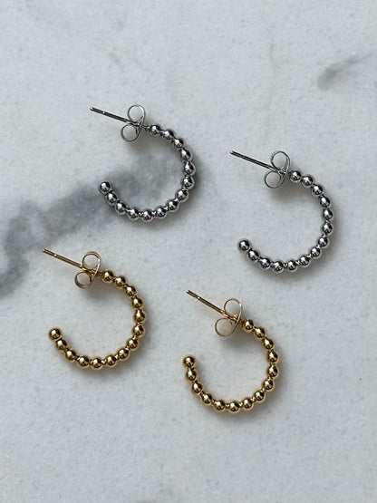 Boucles d'oreilles créole perle