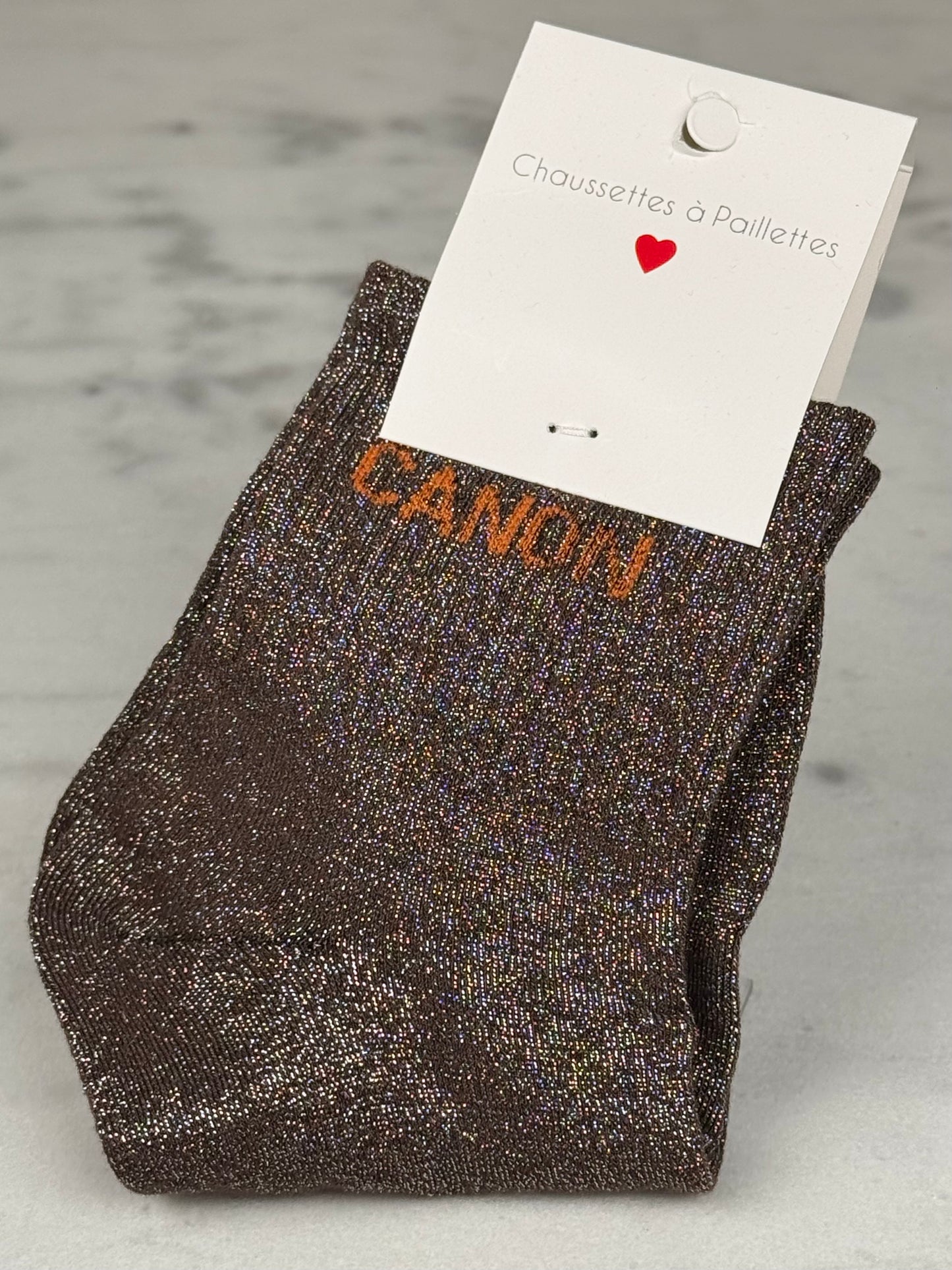 Chaussette « Canon » marron