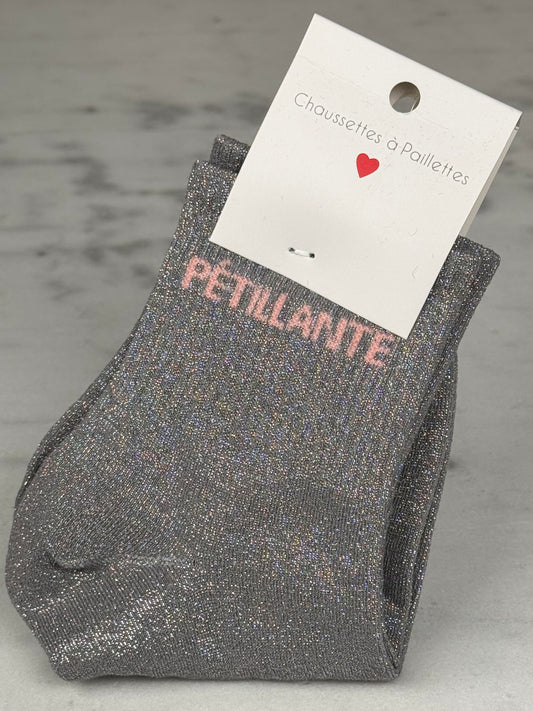 Chaussette « Pétillante » grise