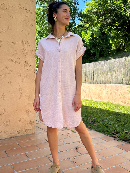 Robe Chemise Rose pastel