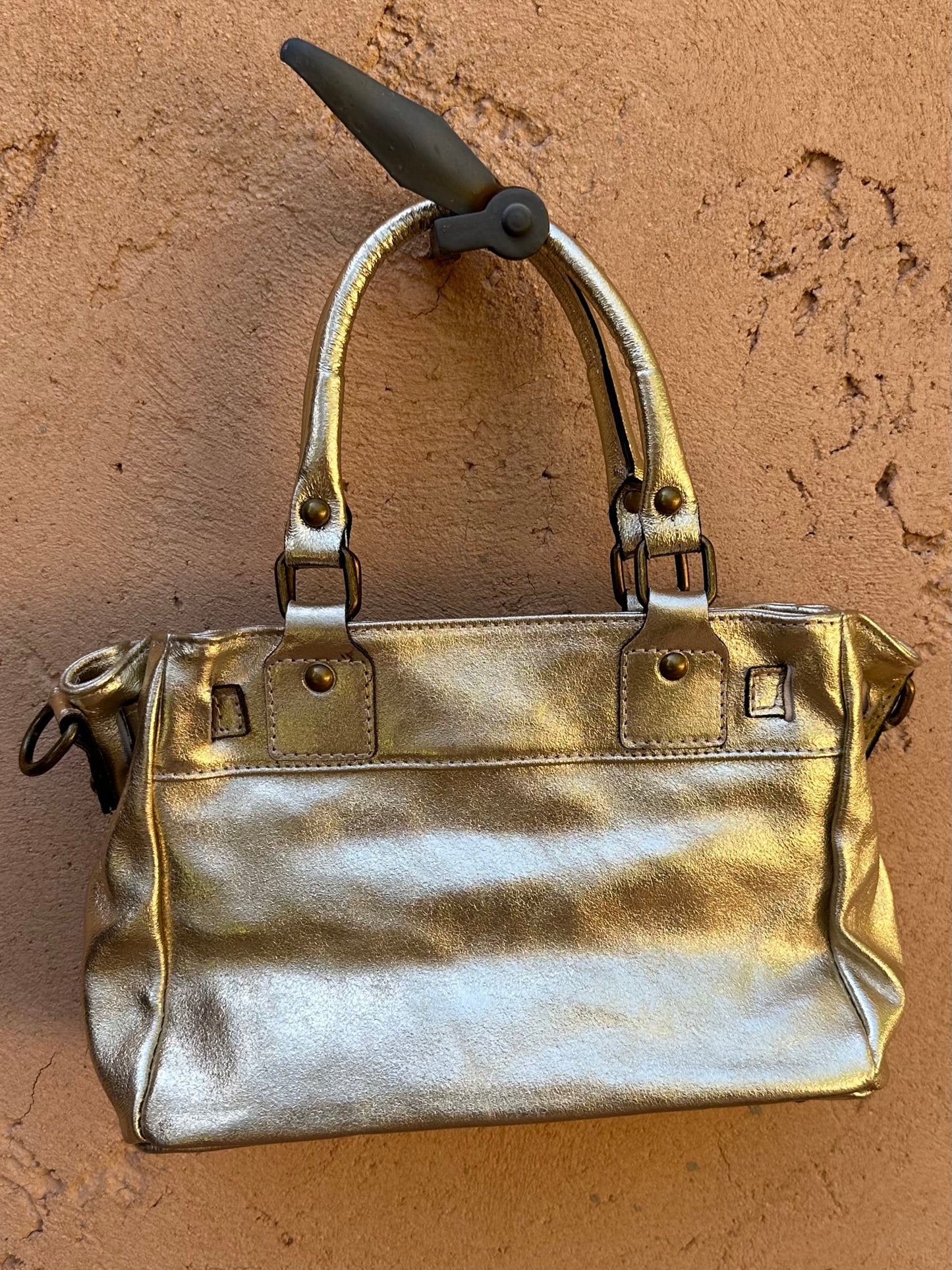 Sac Cuir Or brillant