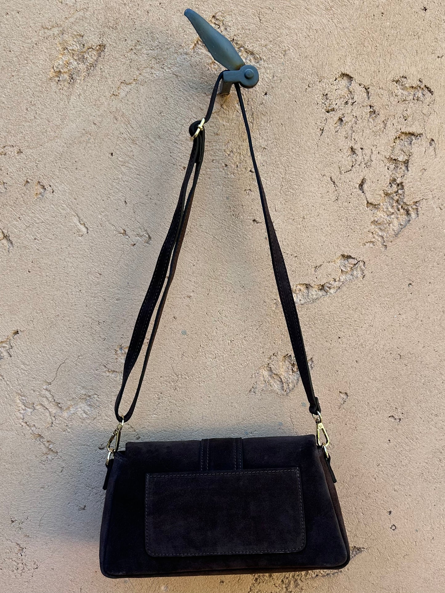 Sac cuir daim Chocolat