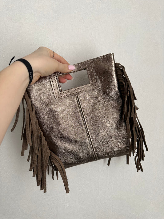 Sac Cuir Bronze Brillant