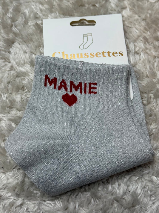 Chaussette « Mamie » brillante
