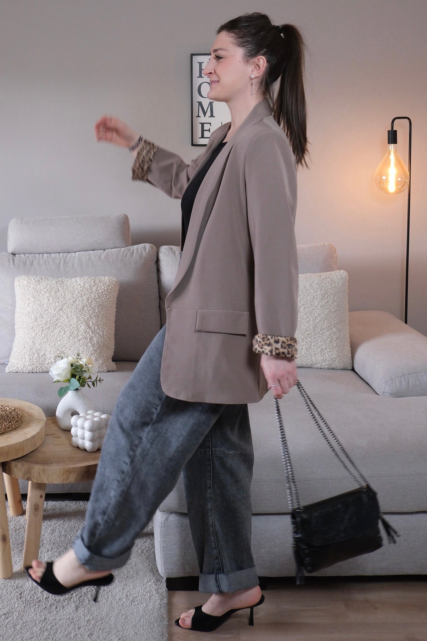 Veste Blazer Taupe (léopard)