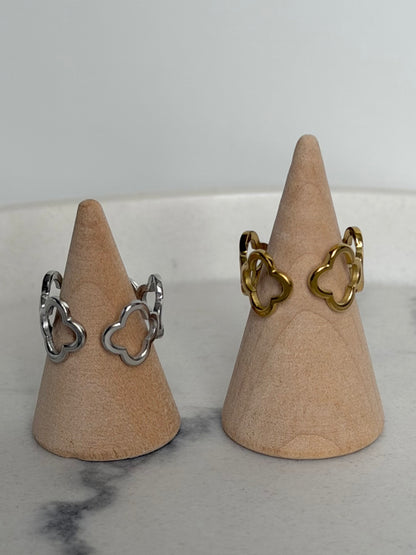 Bague Trèfle brillant