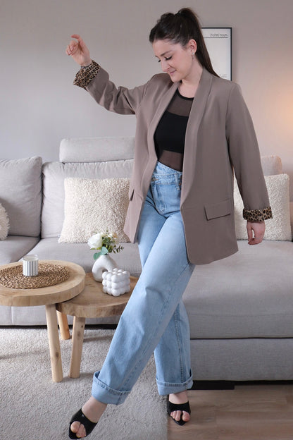 Veste Blazer Taupe (léopard)