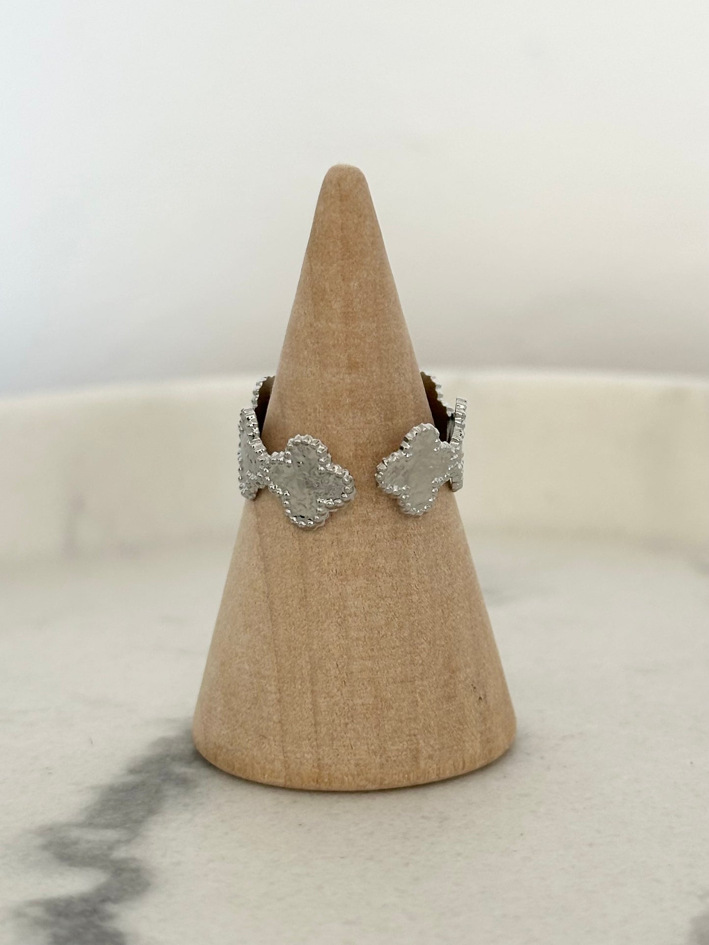 Bague Trèfle Infini Argenté