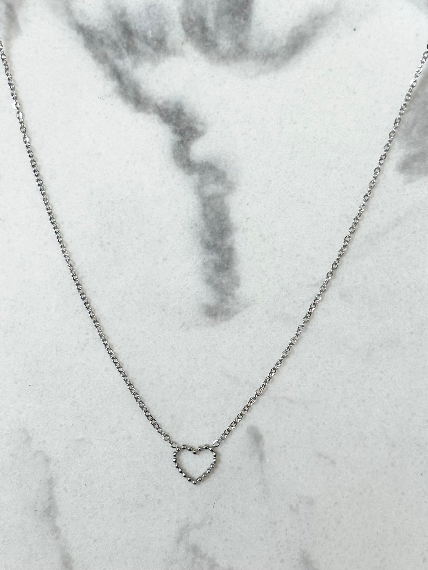 Collier Coeur argenté