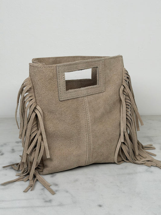 Sac Cuir Daim Beige Clair