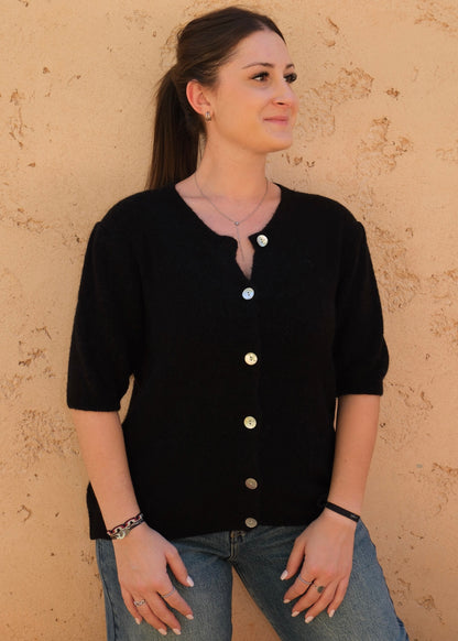 Pull manches courtes Noir