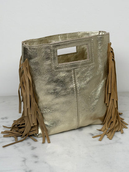 Sac Cuir Or Brillant