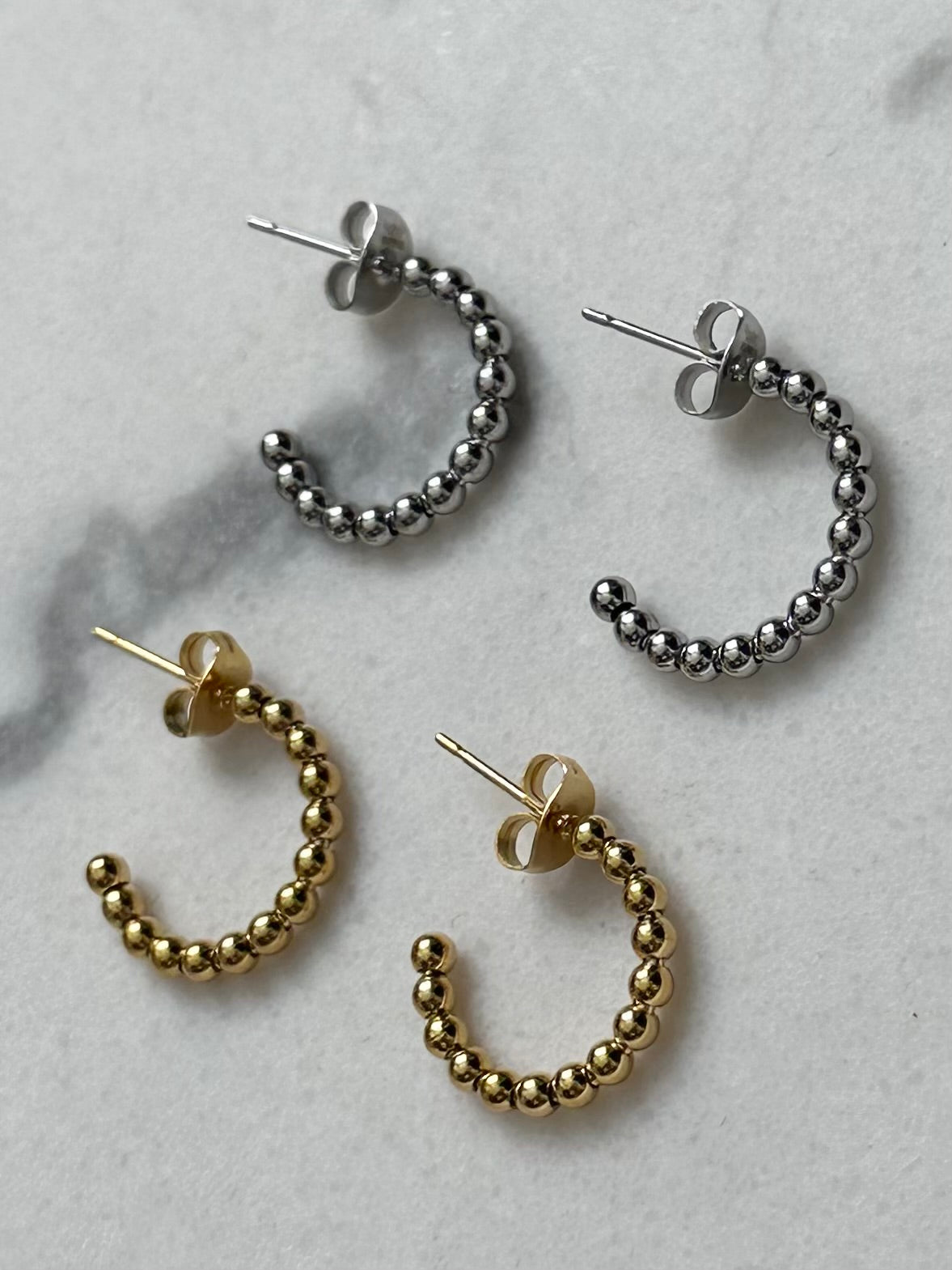 Boucles d'oreilles créole perle