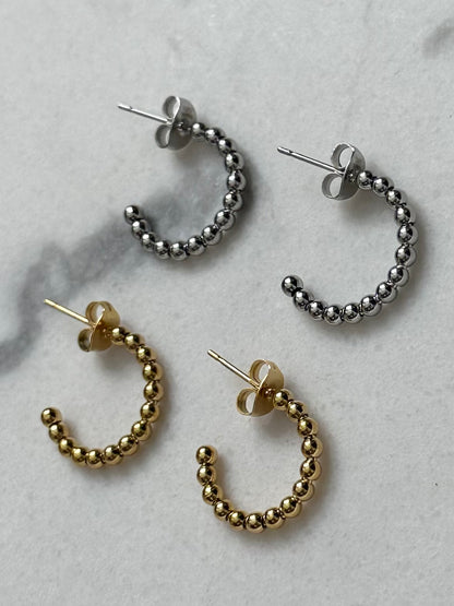 Boucles d'oreilles créole perle