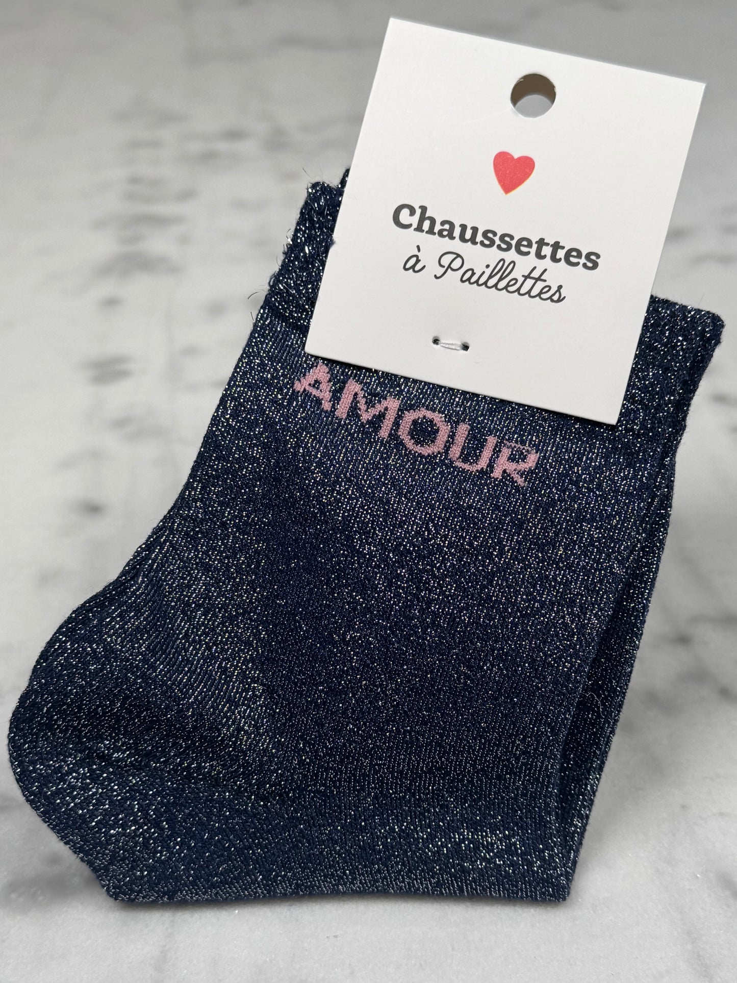 Chaussette « Amour » Brillante