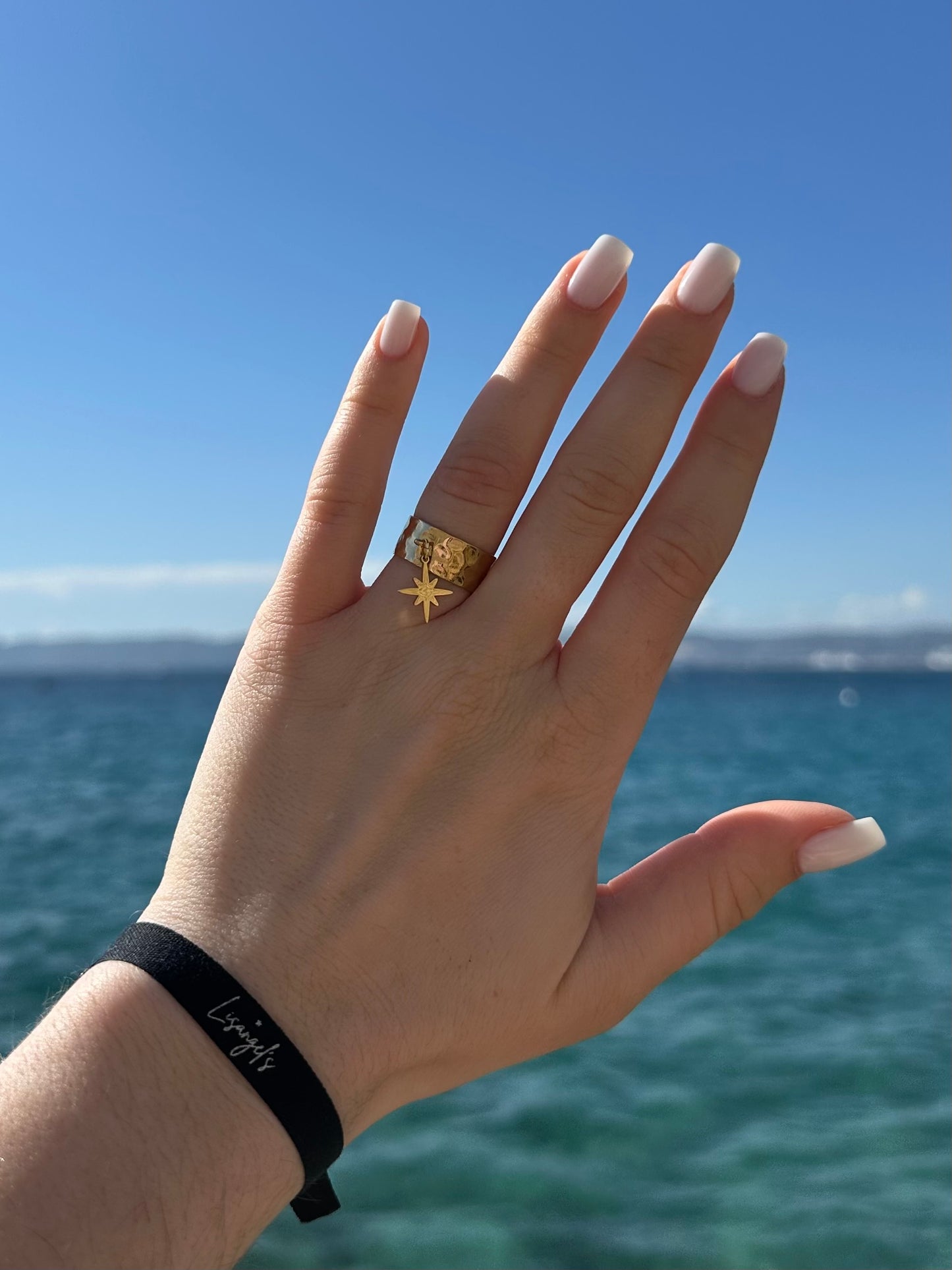 Bague Étoile Filante Doré