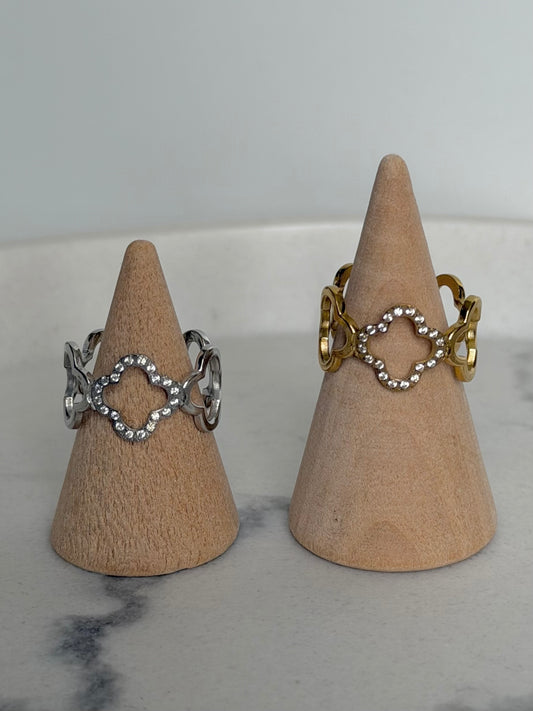 Bague Trèfle brillant