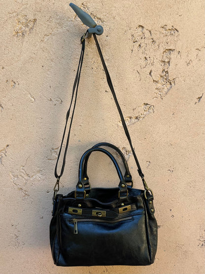 Sac Cuir Noir brillant