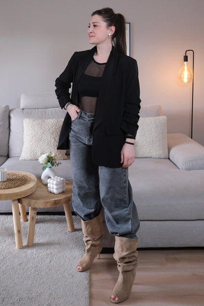 Haut transparent Noir