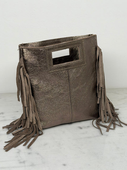 Sac Cuir Bronze Brillant