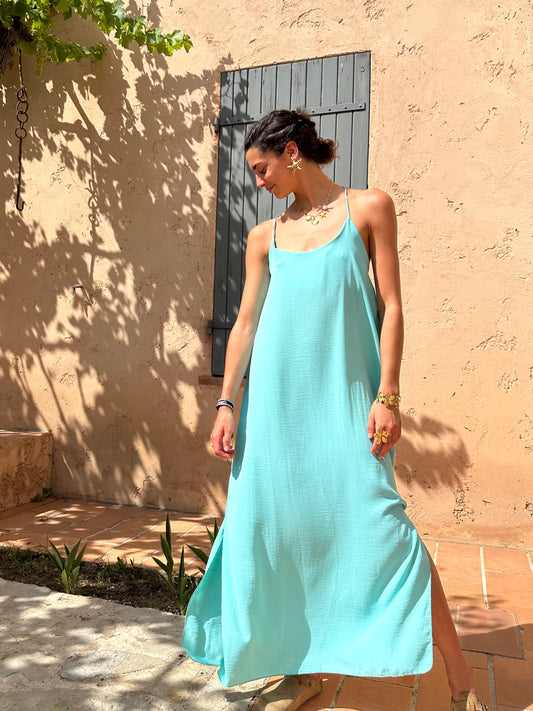 Robe Turquoise fluide
