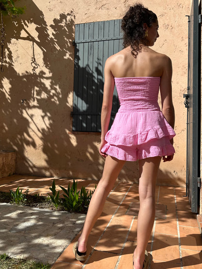 Combi short Rose pastel