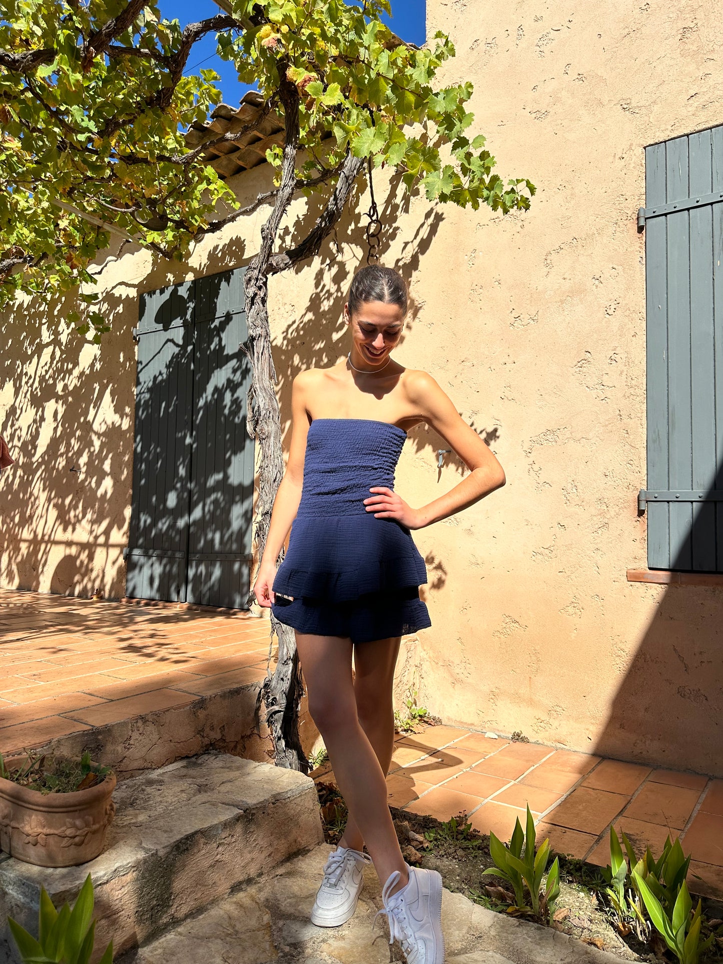 Combi short Bleue marine