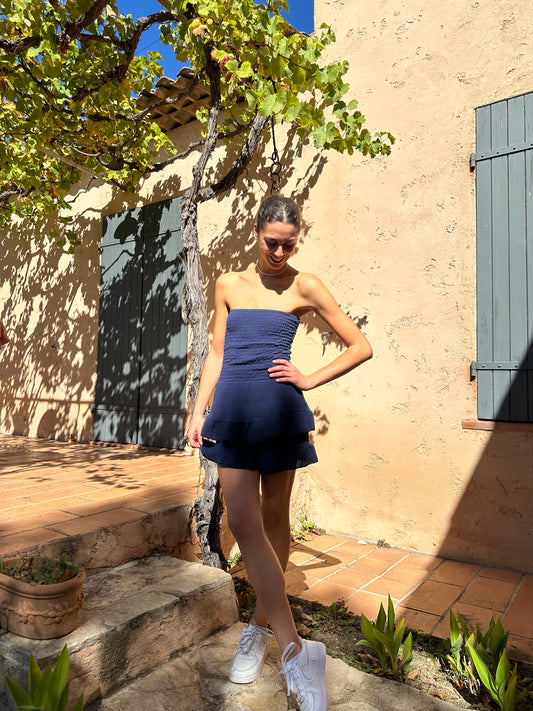 Combi short Bleue marine