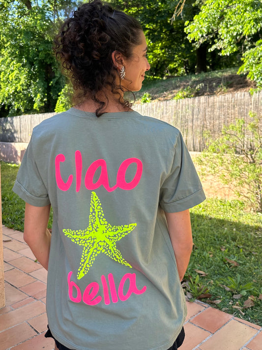 Tee shirt Ciao Bella Kaki
