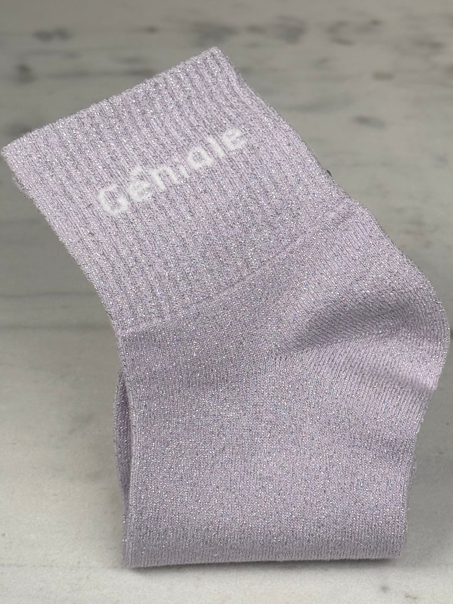 Chaussette « Géniale » lila