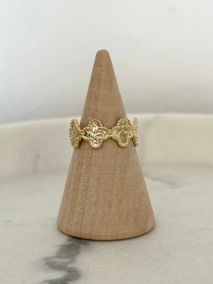 Bague Trèfle Infini Doré