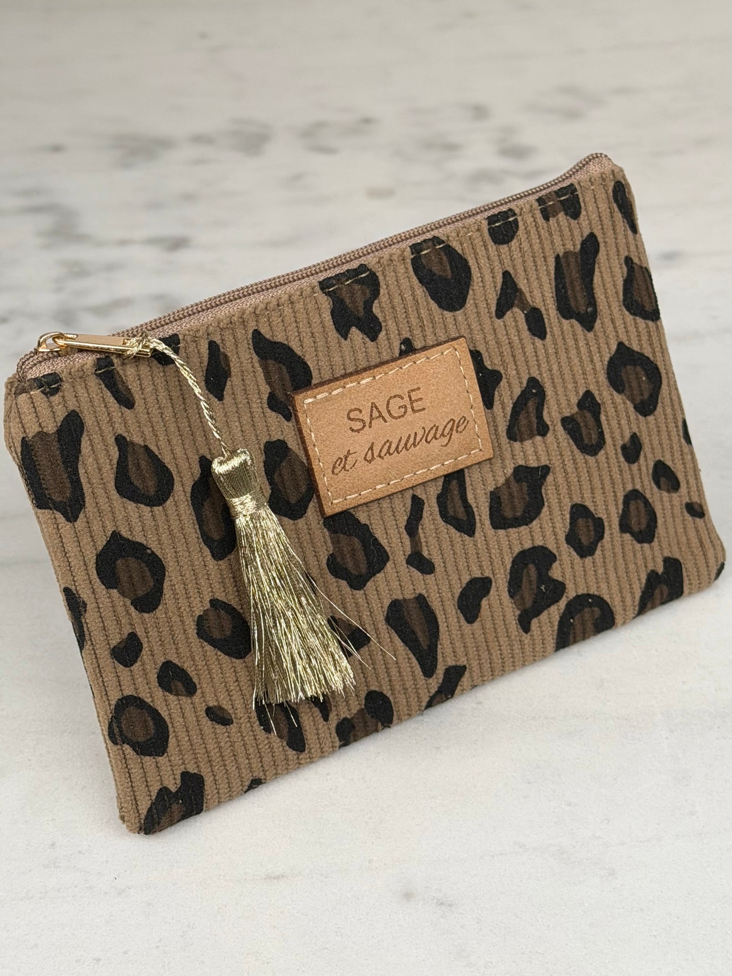 Pochette « Sage & sauvage » Taupe