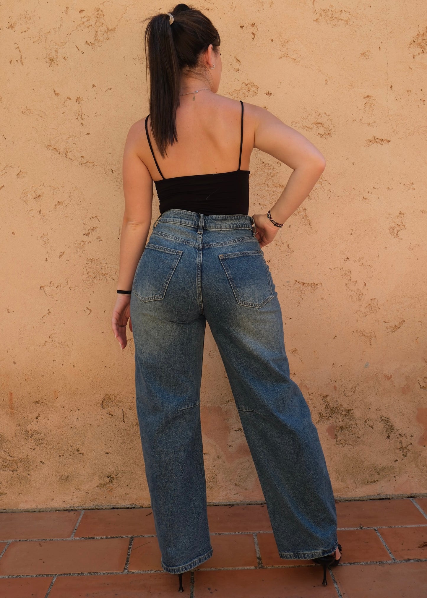 Jean Balloon Fit Bleu