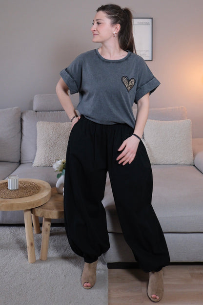 Tee shirt Coeur Léopard