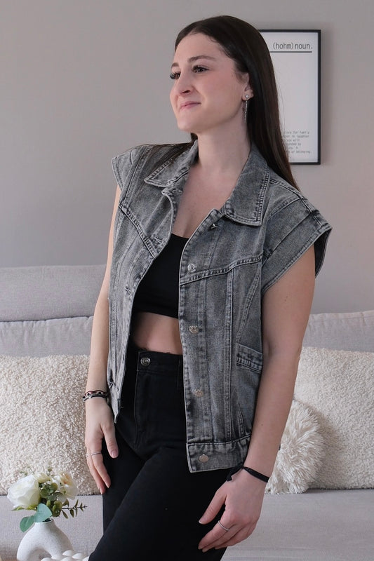 Veste Jeans Grise