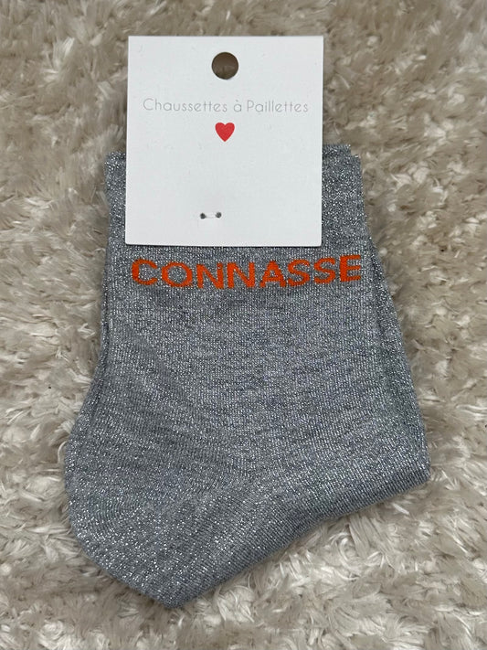 Chaussette « Connasse » Brillante